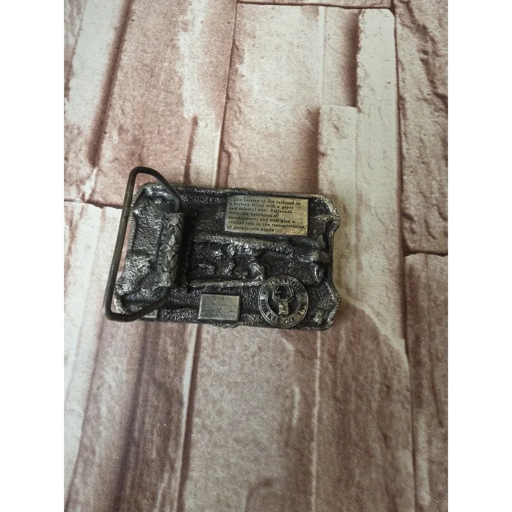 1984‎ Siskiyou Railroad History commemorative, Pewter belt buckle,